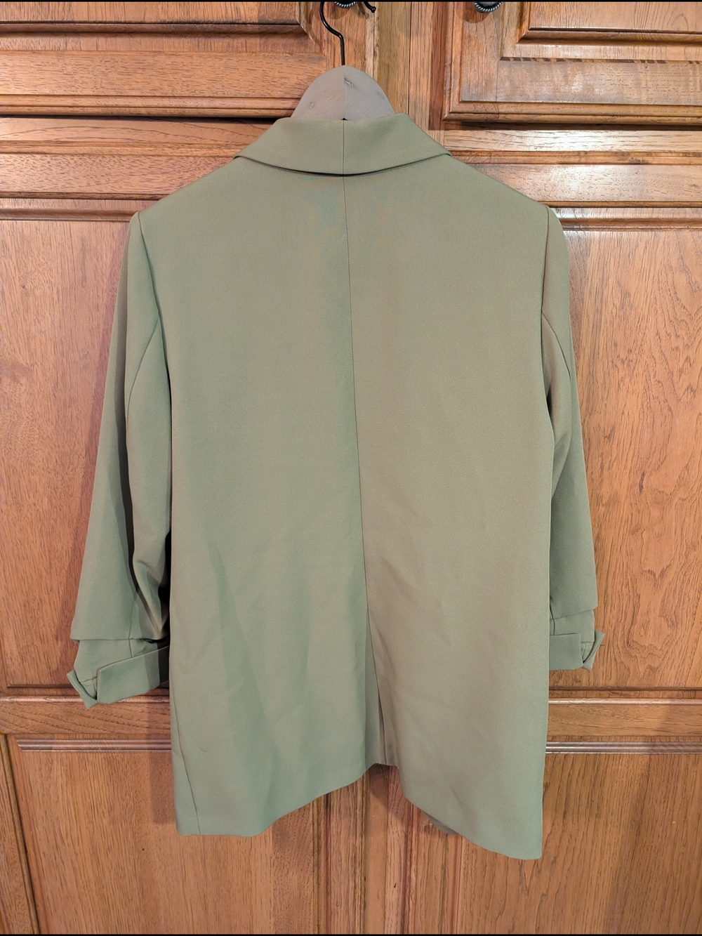 VENUS Light Sage Open-Front Blazer - Picture 2 of 3